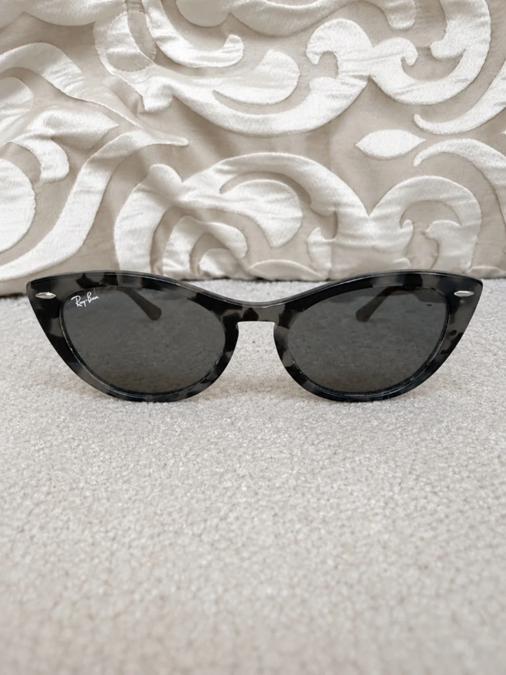 Ray-Ban Nina Cat-Eye Sunglasses Grey Tortoiseshell RB 4314-N Made in Italy